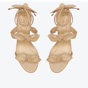 SCHUTZ | Alia Napa honey peach leather block heel sandal convertible